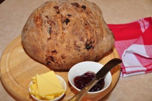Hazelnut & Fig Vino Cotto Bread with jam