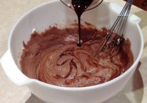 vincotto swirls into chocolate semifreddo